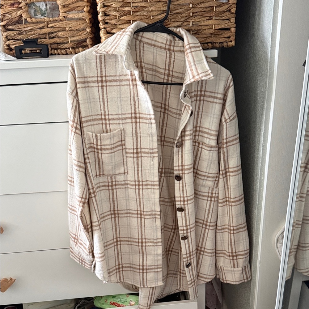 Plaid Button-Up Shirt